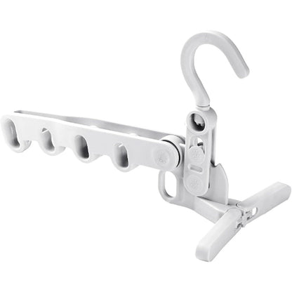 Portable Plastic Foldable 5-Hole Clothes Drying Hanger
