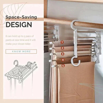 Multi-Functional Rack (5 in 1 Rack Stainless Cloth Hanger)