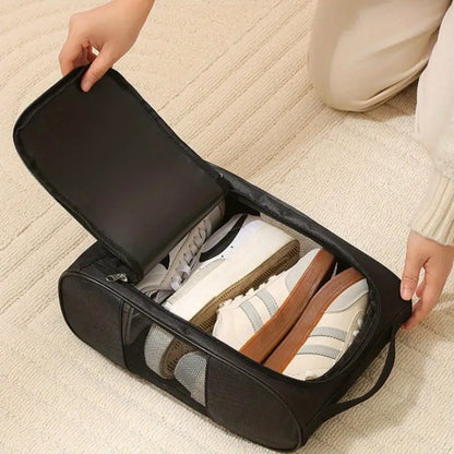 Travel Shoe Organizer Bag (Breathable Mesh & Dust Protection)
